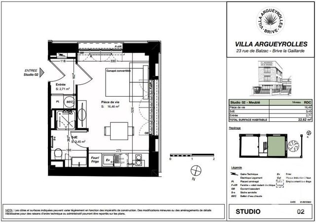 Appartement Studio à louer - 1 pièce - 22.62 m2 - BRIVE LA GAILLARDE - 19 - LIMOUSIN - Century 21 Jaubert Et Regaudie